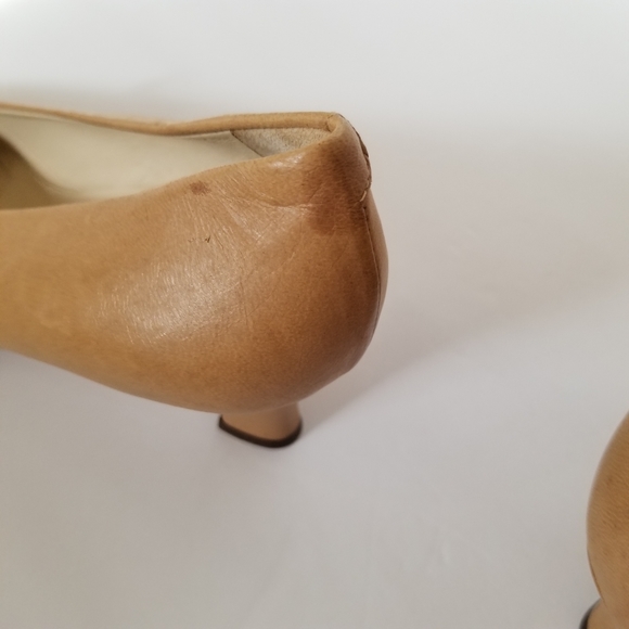 Bally Tan Juniper Leather Pump Heels Shoes 8 C - Picture 8 of 8